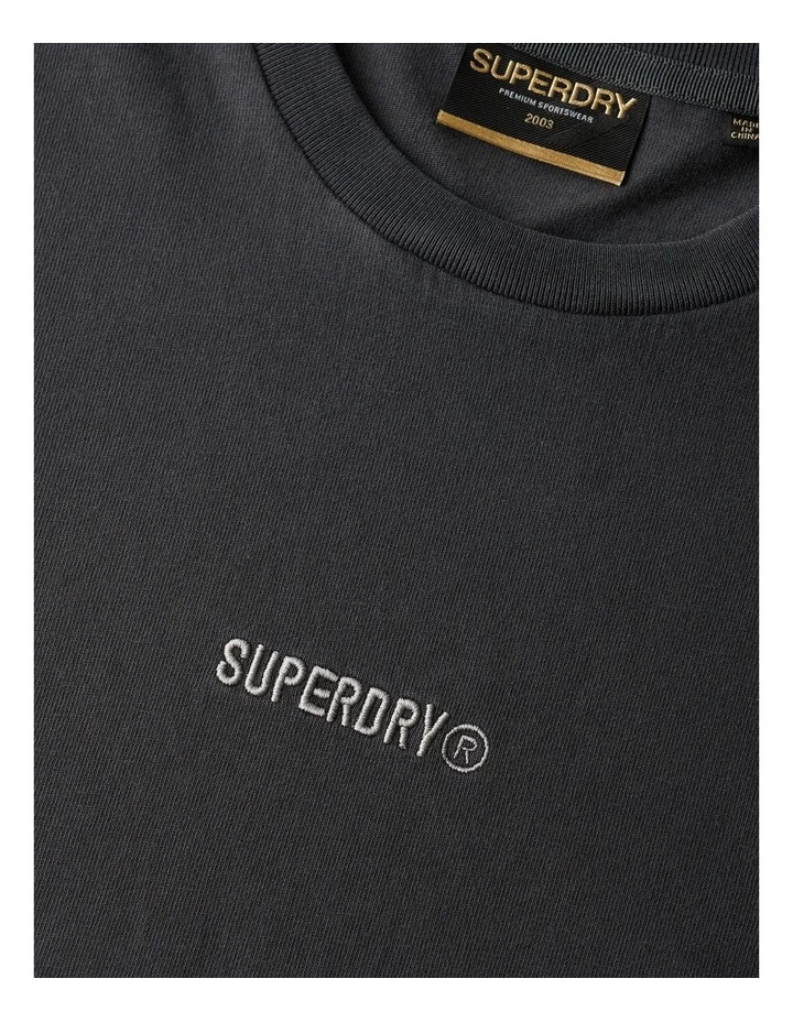 Micro Logo T-shirt in Washed Black image 4