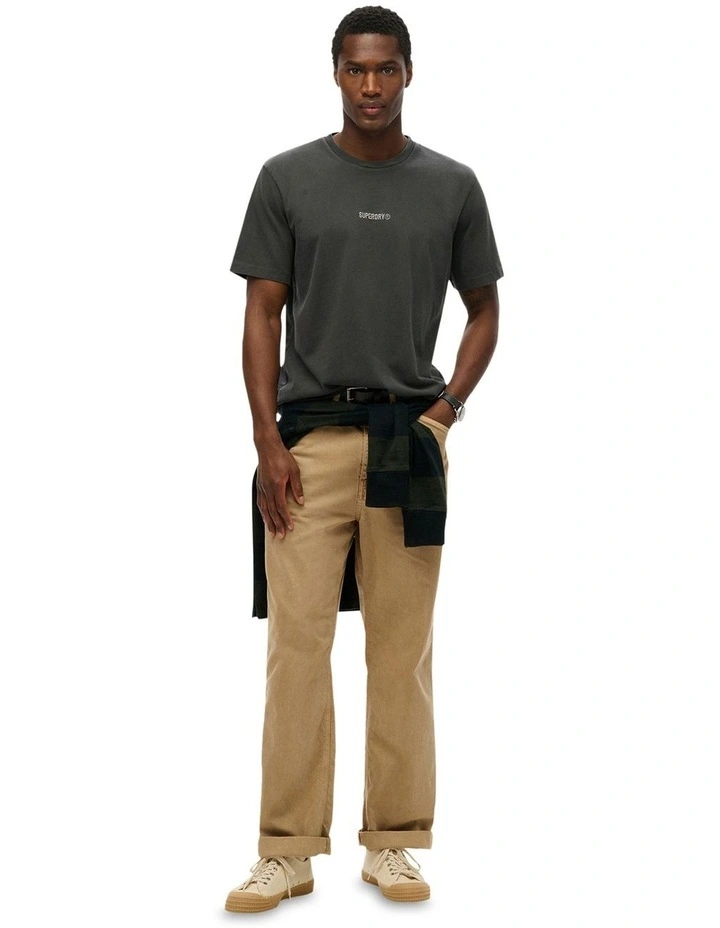 Micro Logo T-shirt in Washed Black image 5