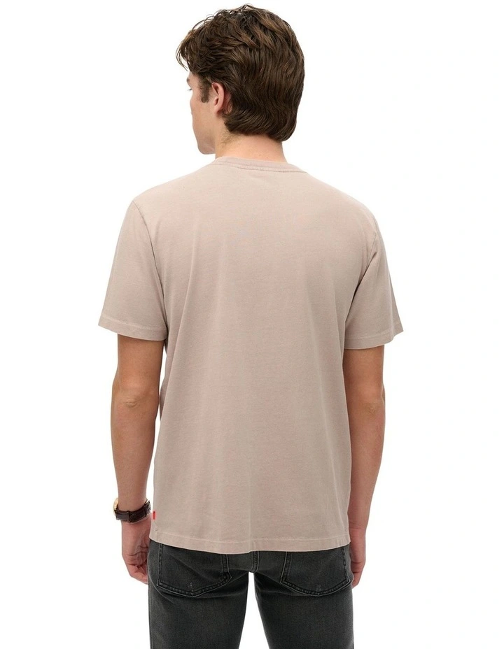 Micro Logo T-shirt in Deep Beige image 2