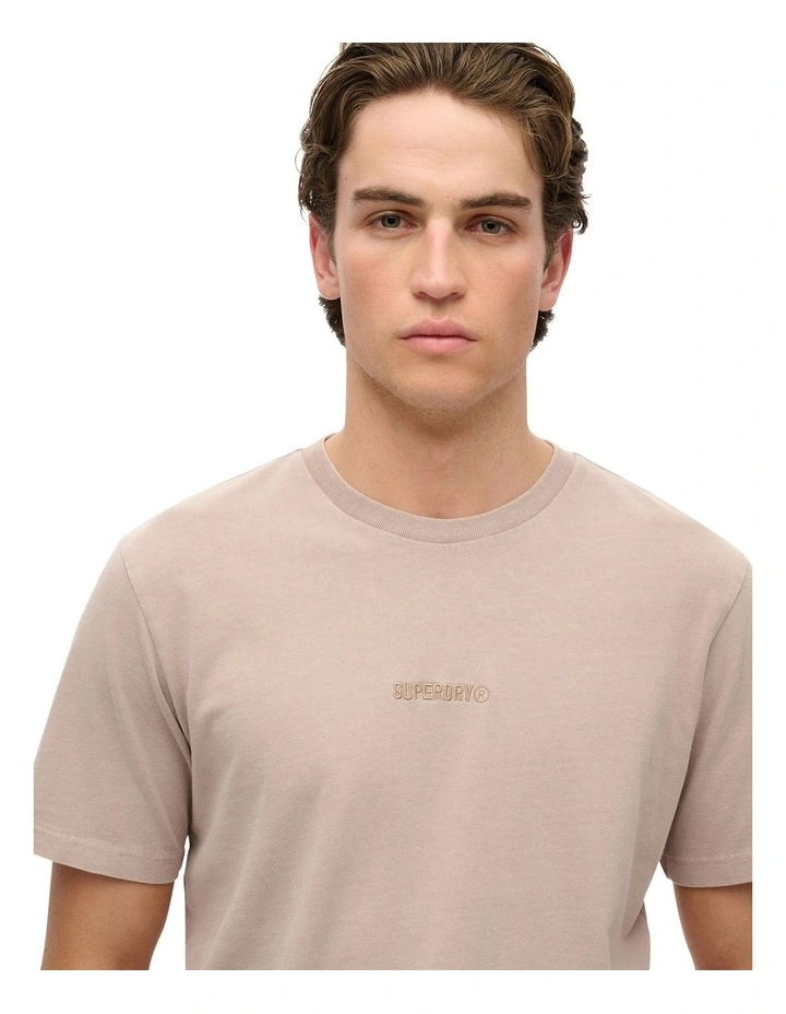 Micro Logo T-shirt in Deep Beige image 3
