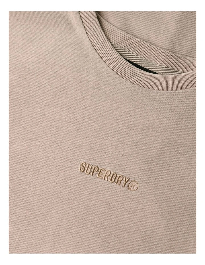 Micro Logo T-shirt in Deep Beige image 4