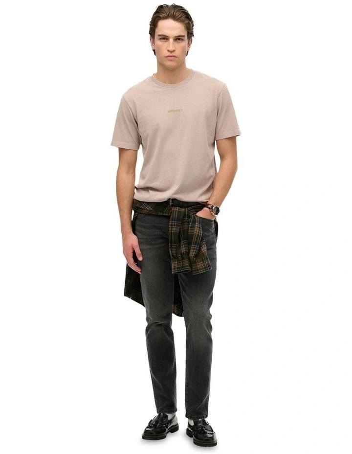 Micro Logo T-shirt in Deep Beige image 5