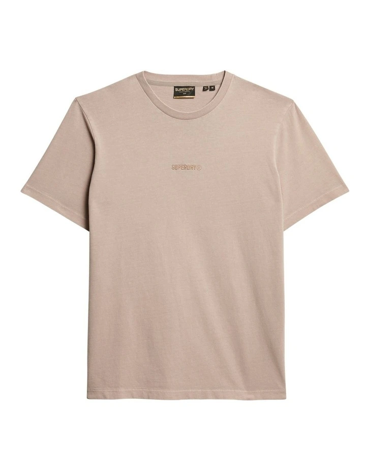 Micro Logo T-shirt in Deep Beige image 6