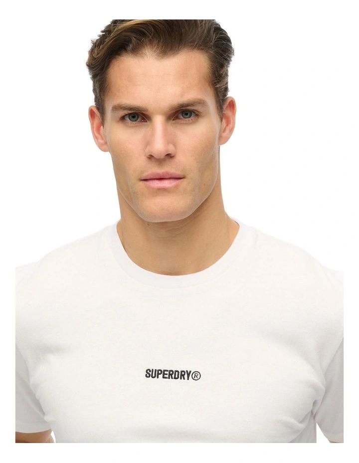 Micro Logo T-shirt in Bone White image 3