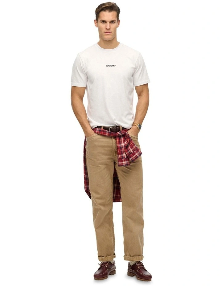 Micro Logo T-shirt in Bone White image 5