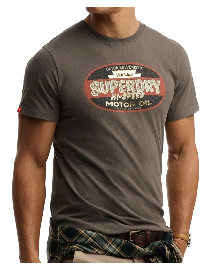 Gasoline Graphic Relaxed Tee T-Shirt in Vintage Black image 4