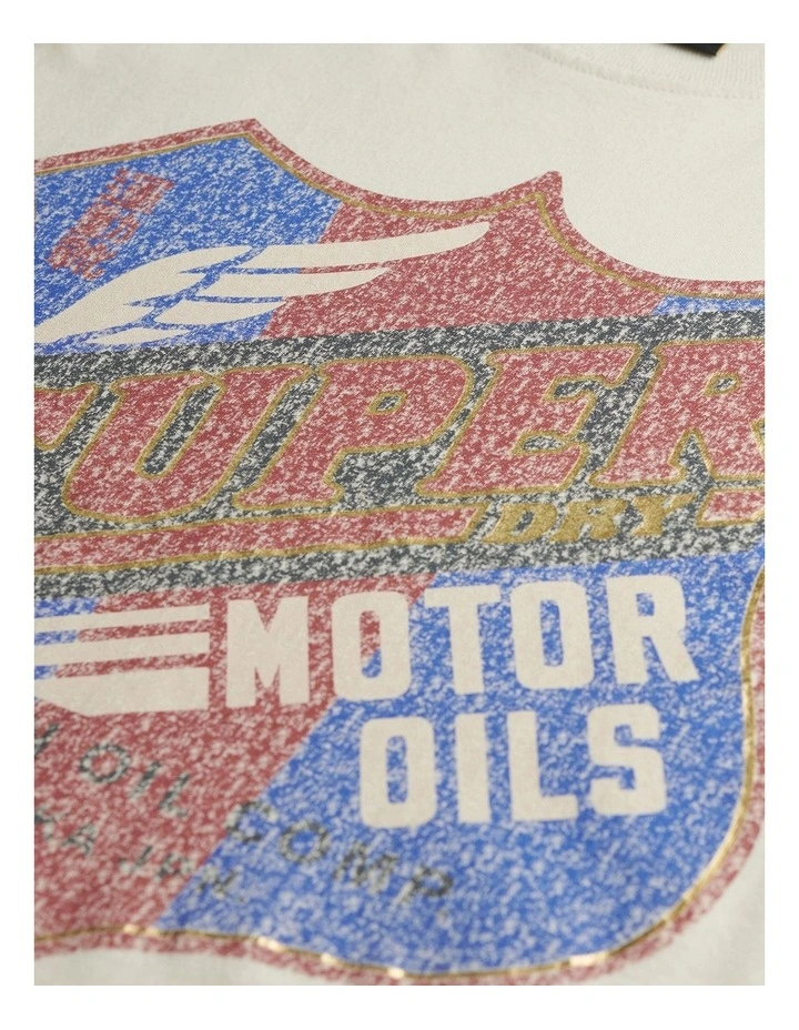 Gasoline Graphic Relaxed Tee in Rice White image 4