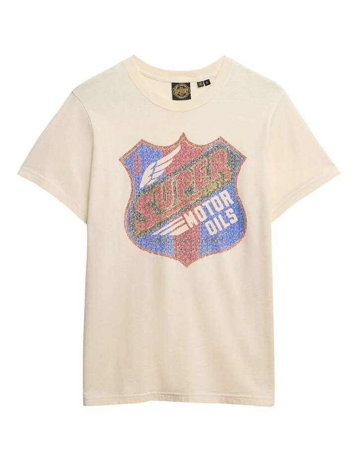 Gasoline Graphic Relaxed Tee in Rice White image 6