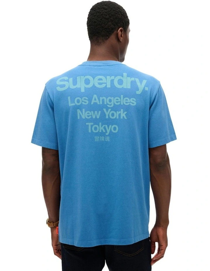 Core Logo City T Shirt in Monaco Blue image 2
