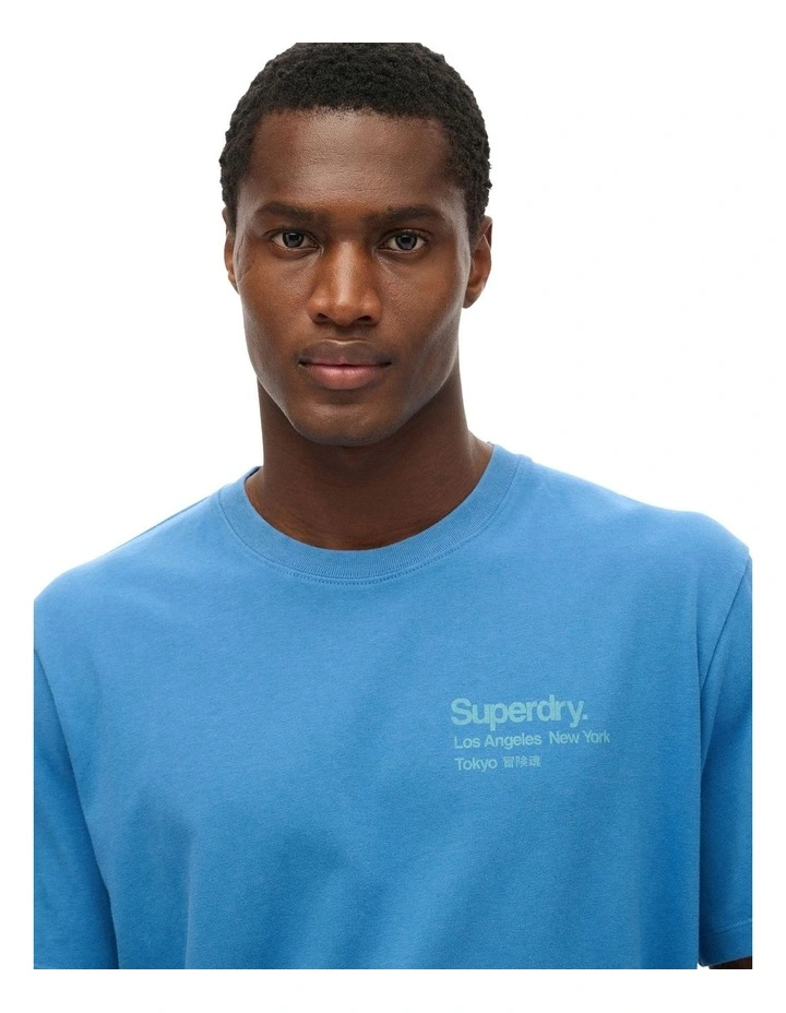 Core Logo City T Shirt in Monaco Blue image 3