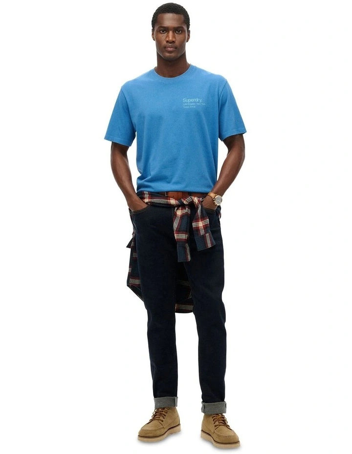 Core Logo City T Shirt in Monaco Blue image 5