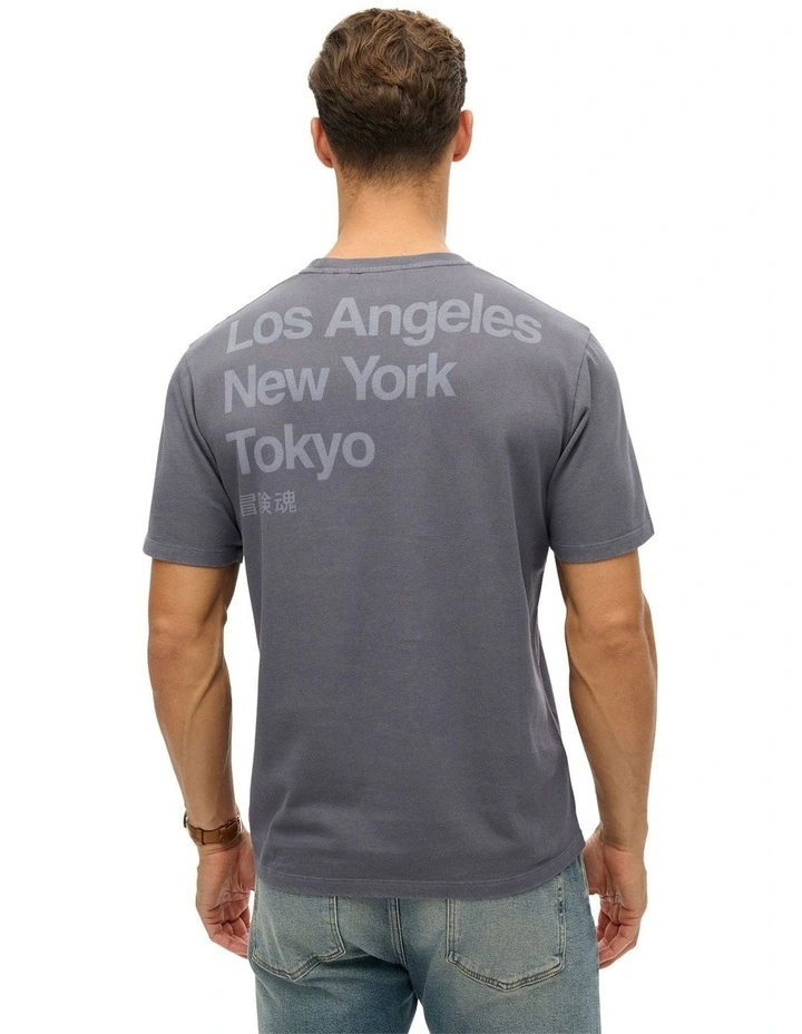 Core Logo City T Shirt in Magma Slate Grey image 2
