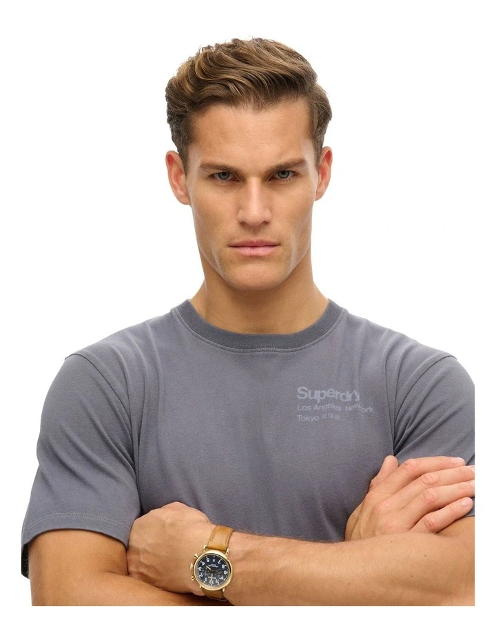 Core Logo City T Shirt in Magma Slate Grey image 3