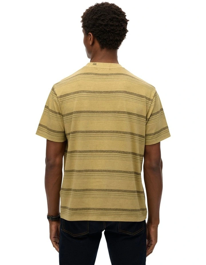 Contrast Stripe Pocket T-Shirt in Washed Cappuccino image 2