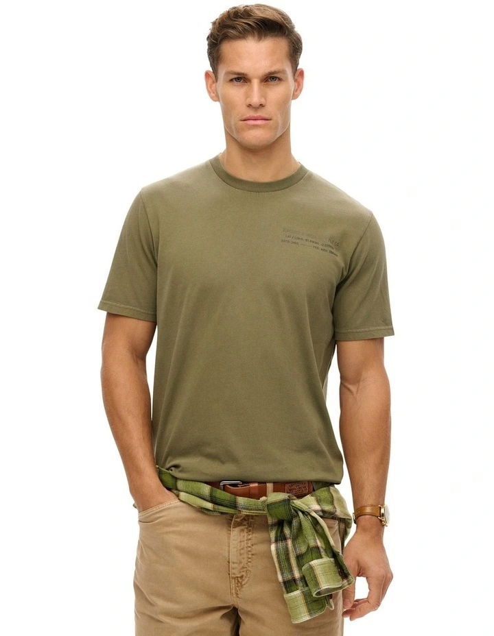 Utility Sport Graphic T/Shirt in Olive Night Green image 1