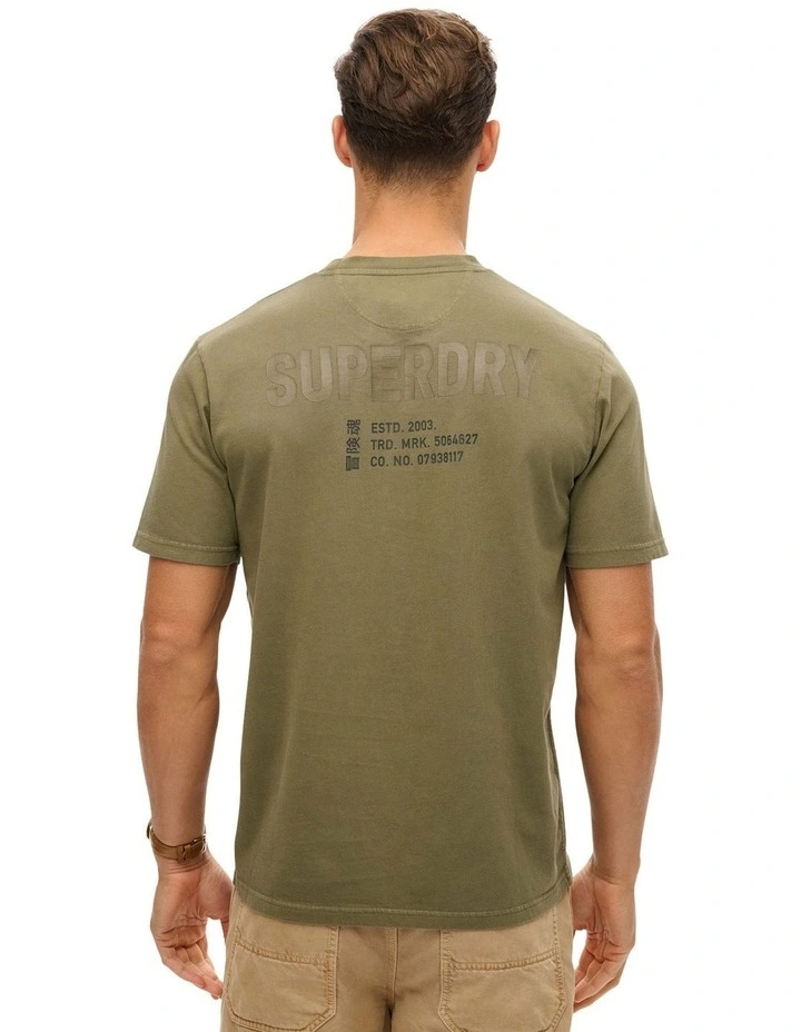 Utility Sport Graphic T/Shirt in Olive Night Green image 2