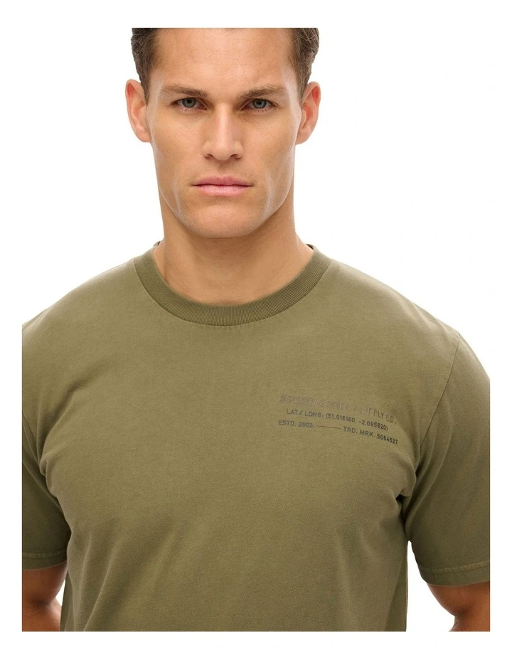 Utility Sport Graphic T/Shirt in Olive Night Green image 3