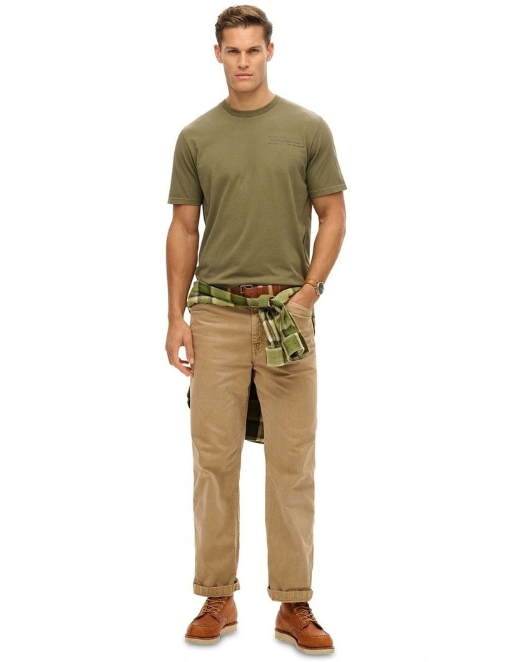 Utility Sport Graphic T/Shirt in Olive Night Green image 4