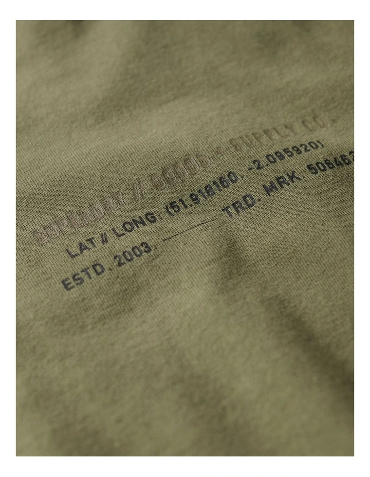 Utility Sport Graphic T/Shirt in Olive Night Green image 5