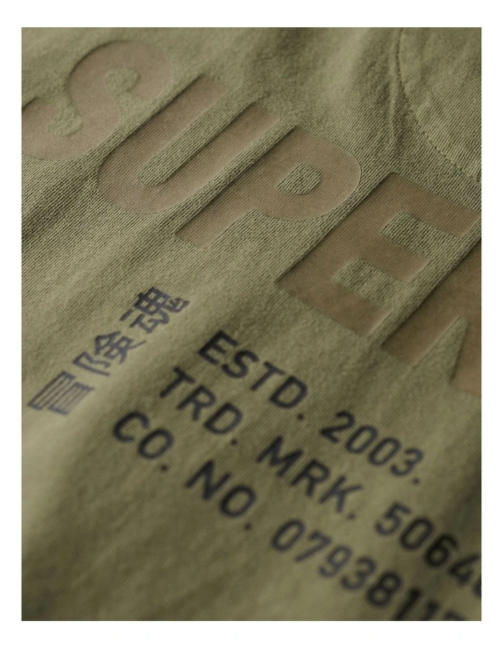 Utility Sport Graphic T/Shirt in Olive Night Green image 6