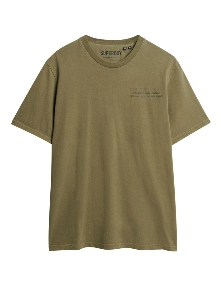 Utility Sport Graphic T/Shirt in Olive Night Green image 7