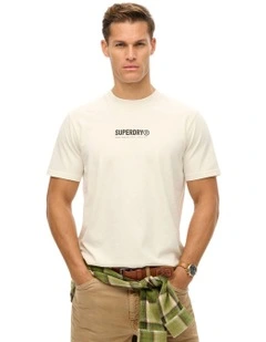 Utility Sport Graphic T/Shirt in New Chalk White