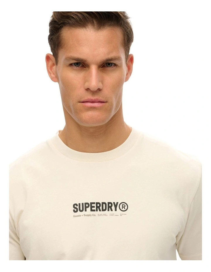 Utility Sport Graphic T/Shirt in New Chalk White image 3