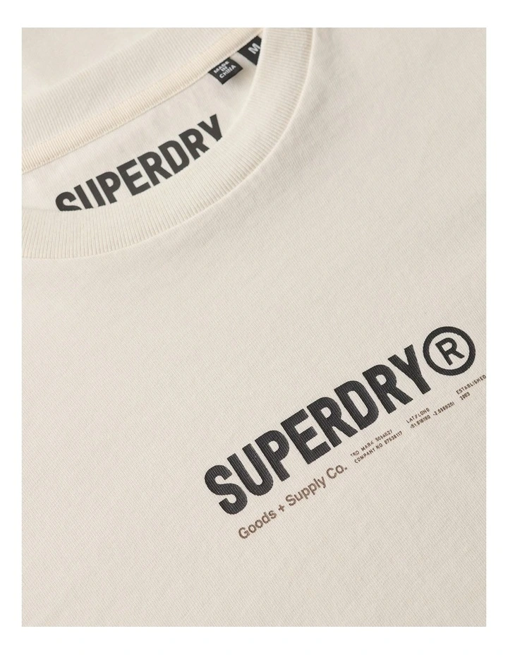 Utility Sport Graphic T/Shirt in New Chalk White image 5