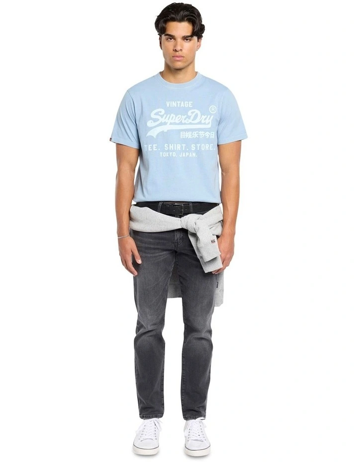 Vintage Logo Relaxed Tee in China Blue image 4