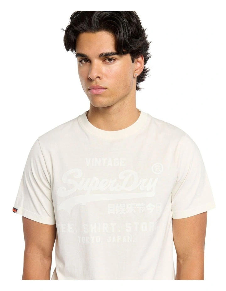 Vintage Logo Relaxed Tee in Buttermilk White image 1