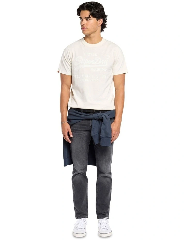 Vintage Logo Relaxed Tee in Buttermilk White image 4