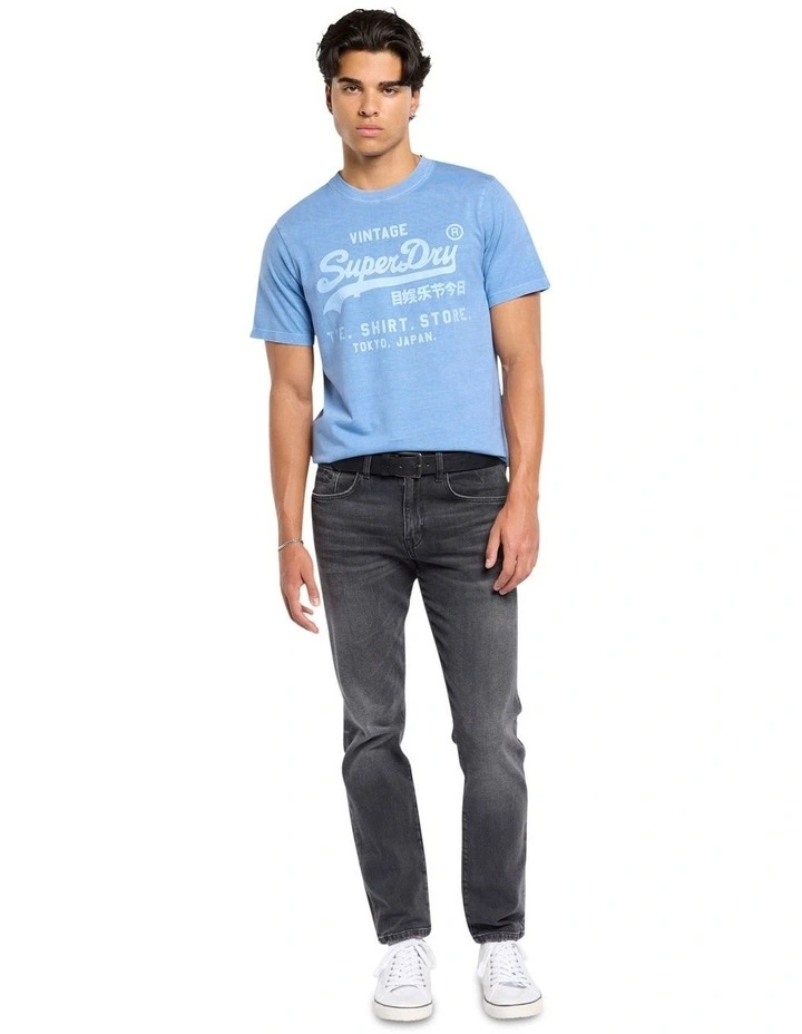 Vintage Logo Relaxed Tee in Blue Antique image 4