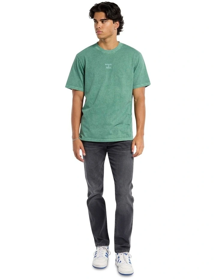 Core Logo Garment Dye Loose Tee in International Pine image 4