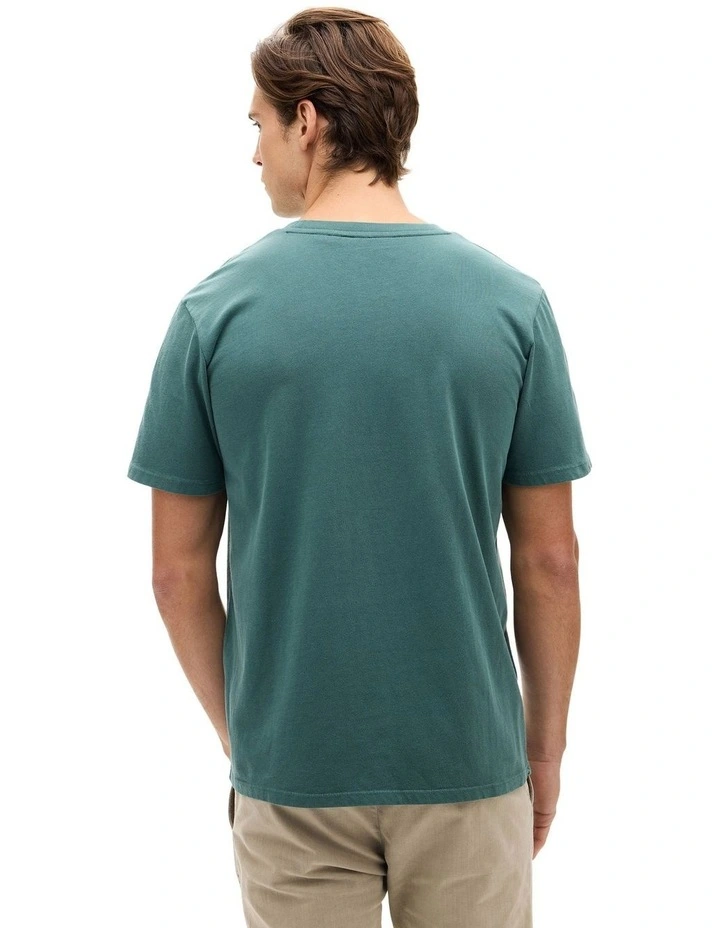 Micro Logo T-shirt in Stormy Green image 2