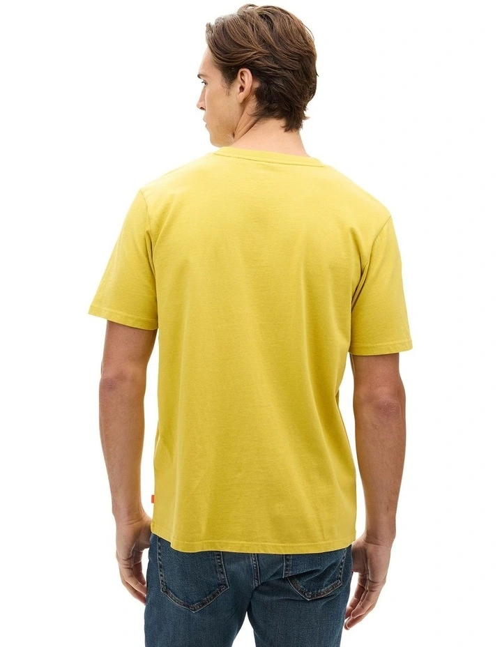 Micro Logo T-shirt in Oil Yellow image 2