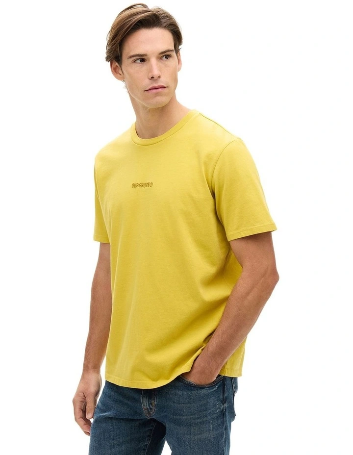 Micro Logo T-shirt in Oil Yellow image 4
