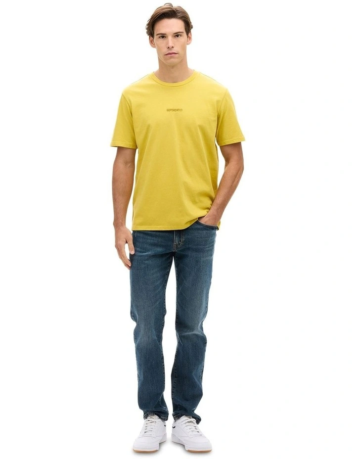 Micro Logo T-shirt in Oil Yellow image 5
