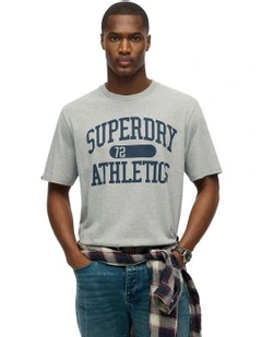 Athletic Essential Tee in Grey Marl