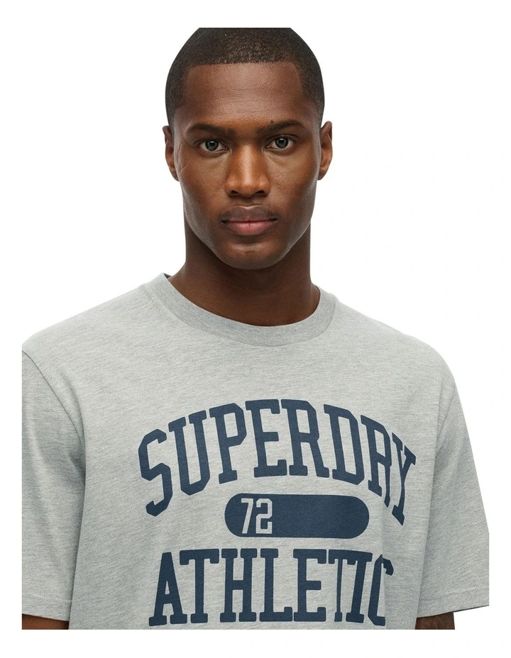 Athletic Essential Tee in Grey Marl image 3