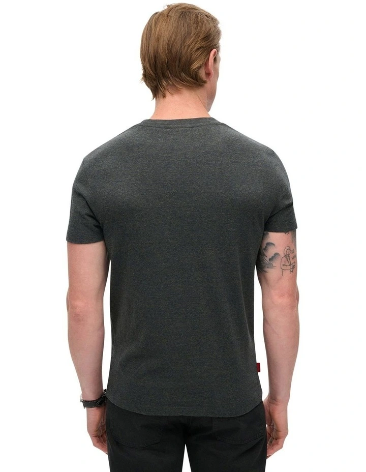 Essential Logo Tee in Eclipse Navy/Olive Feeder image 2