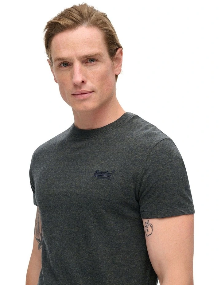 Essential Logo Tee in Eclipse Navy/Olive Feeder image 3