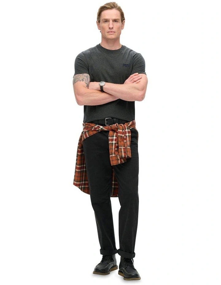 Essential Logo Tee in Eclipse Navy/Olive Feeder image 6