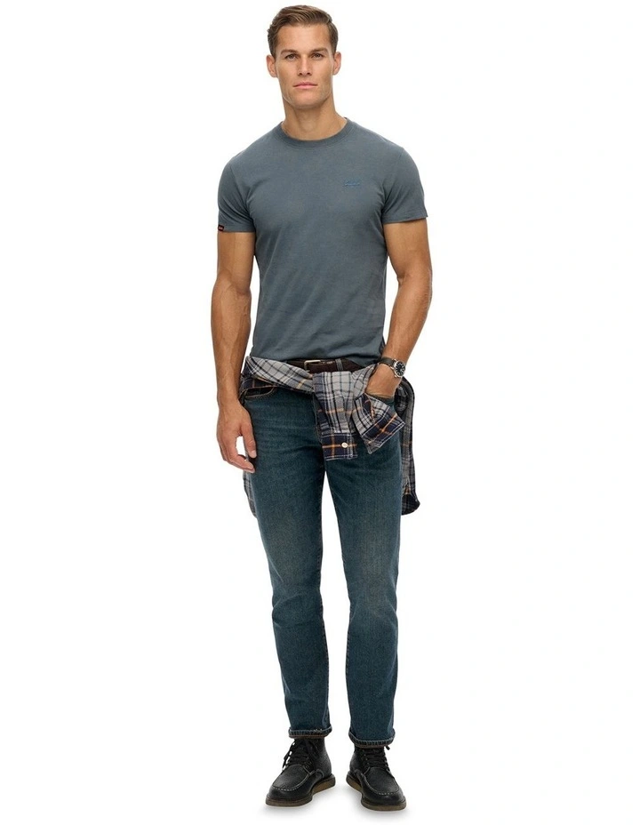 Essential Logo Tee in Stormy Weather Blue image 4