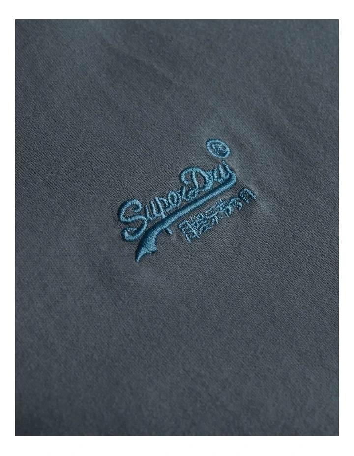Essential Logo Tee in Stormy Weather Blue image 5