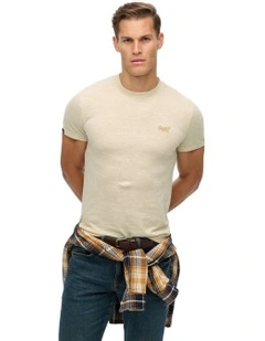 Essential Logo Tee in Surplus Neutral Beige Feeder