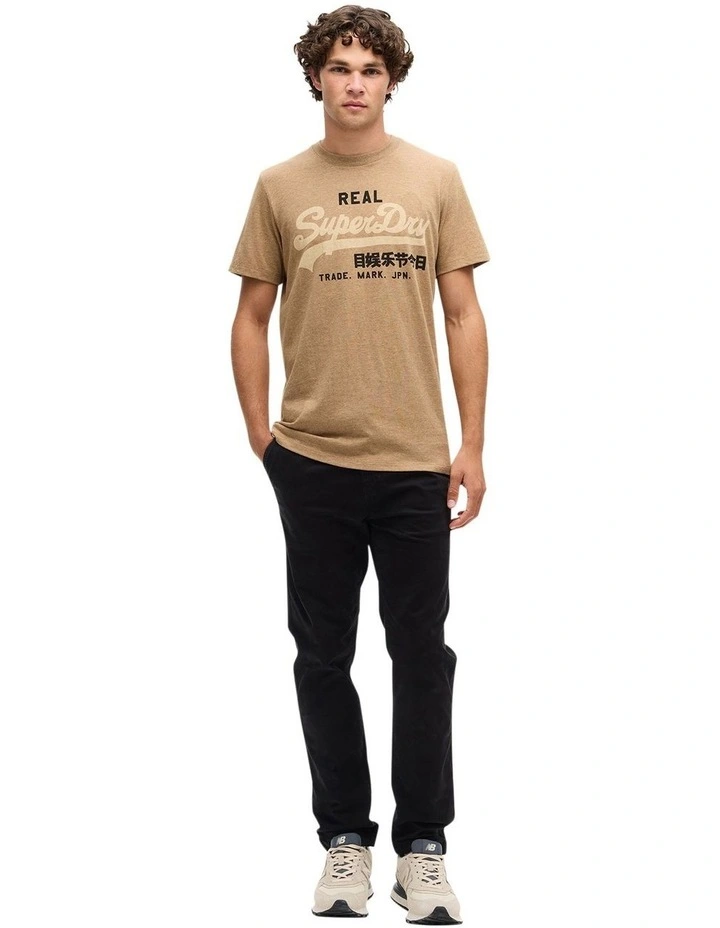 VL Heritage Graphic Tee in Buck Tan Brown Marle image 5