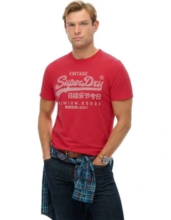 Vintage Logo Classic Tee in Indiana Red