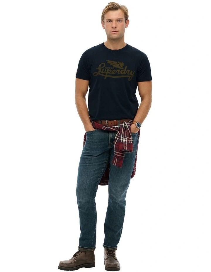 Heritage Brand Relaxed Tee in Eclipse Navy image 5