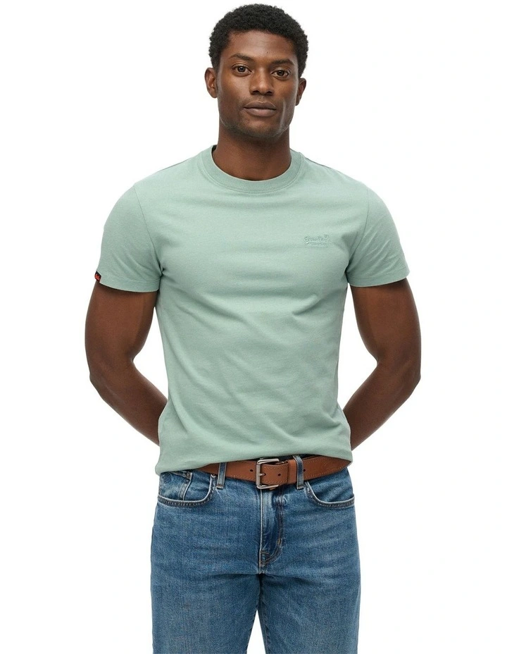 Essential Logo Emb Tee in Blue Surf image 1