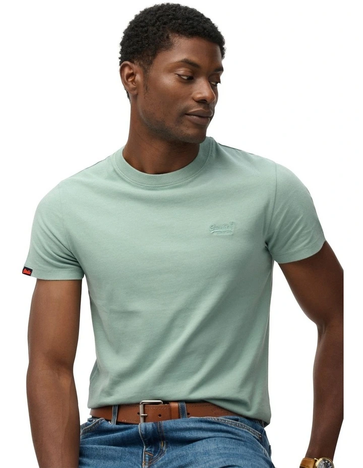 Essential Logo Emb Tee in Blue Surf image 3